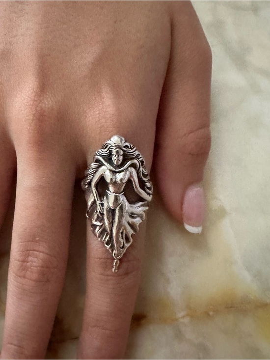 925 Sterling Silver Jewelry - 925 Sterling Silver Mermaid Statement Ring